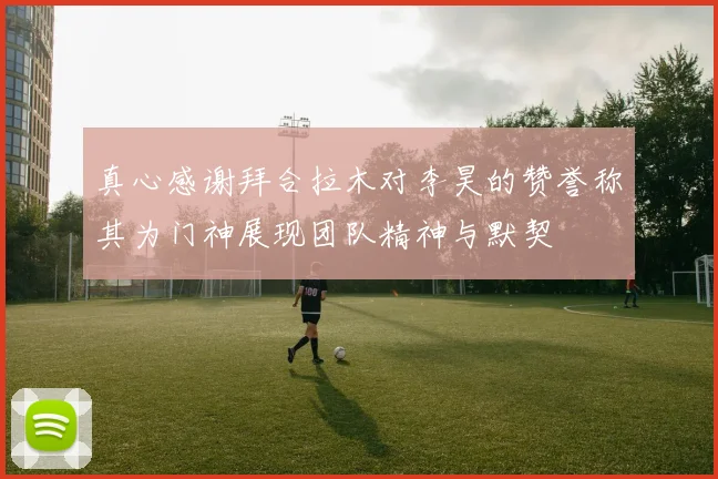真心感谢拜合拉木对李昊的赞誉称其为门神展现团队精神与默契